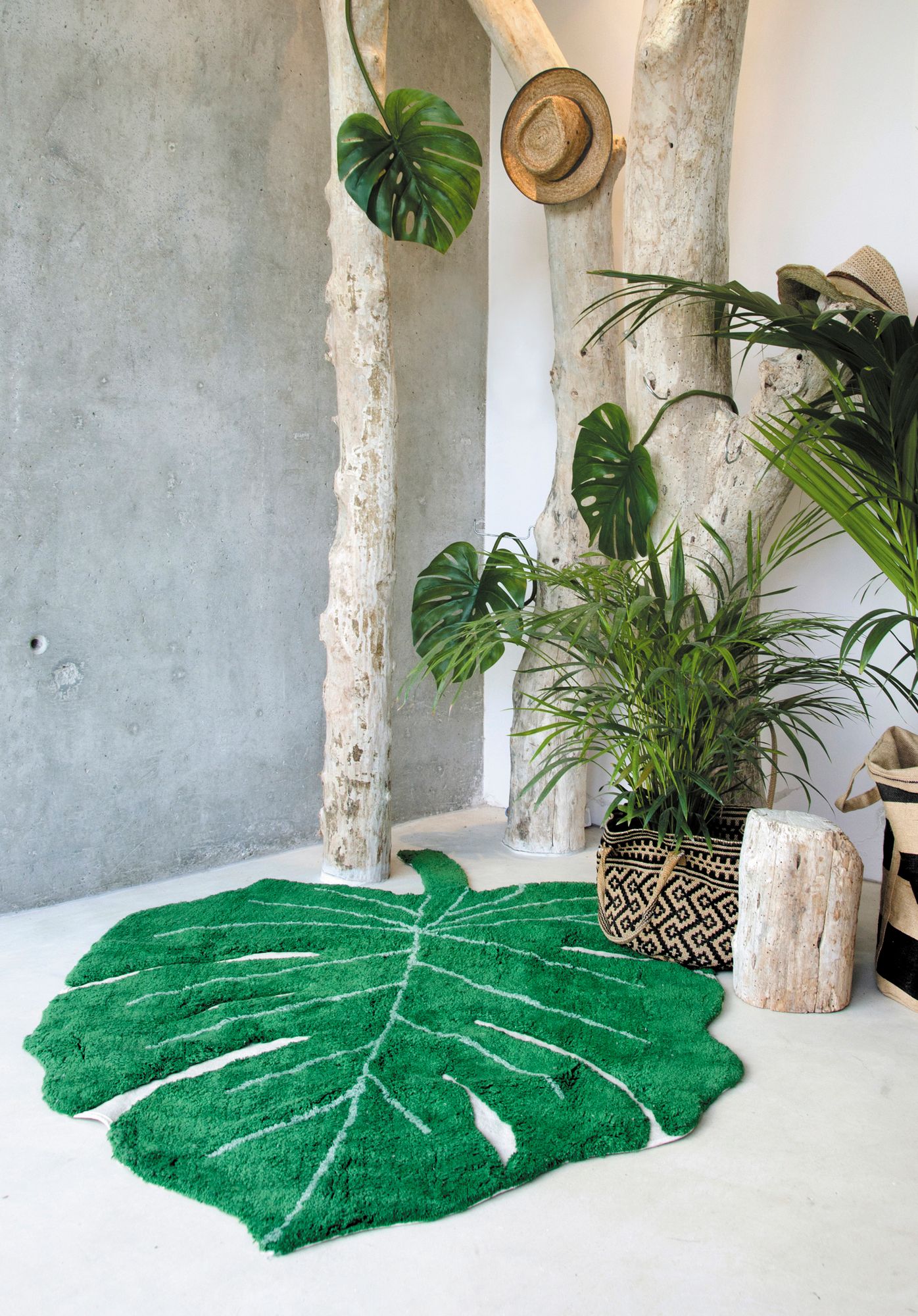 Baumwollteppich Monstera 120x180cm | Naturwohnen.de