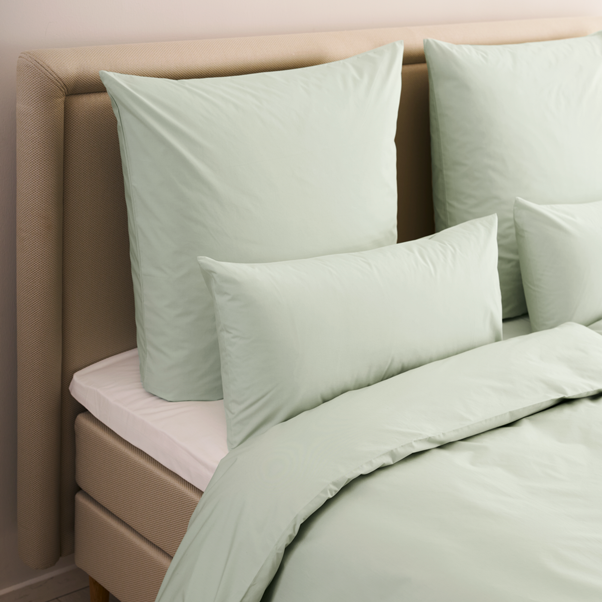 Deckenbezug Bio-Baumwolle Perkal 140 x 200 cm in Isle Mist mint